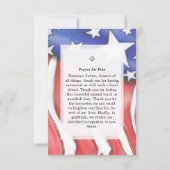 Pet Memorial Card 3.5"x5" - US-Flagge Einladung (Rückseite)