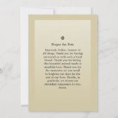 Pet Memorial Card 5"x7" Creme Modernes Foto Einladung (Rückseite)