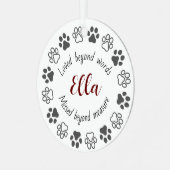 Pet Memorial Ceramic Circle Ornament (Vorderseite links)