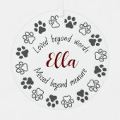 Pet Memorial Ceramic Circle Ornament (Vorderseite)