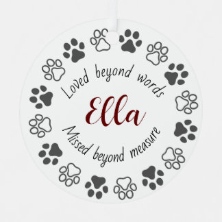 Pet Memorial Ceramic Circle Ornament