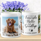 Pet Memorial Custom Foto Dog Paw Print Pet Loss Kaffeetasse
