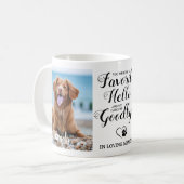 Pet Memorial Custom Foto Dog Paw Print Pet Loss Kaffeetasse (Vorderseite Links)