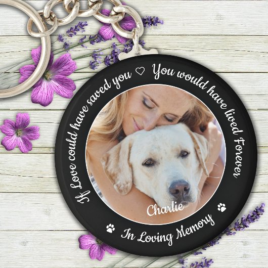 Pet Memorial Custom Photo Pet Loss Keepsake Schlüsselanhänger
