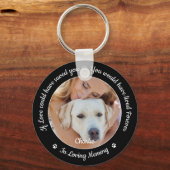 Pet Memorial Custom Photo Pet Loss Keepsake Schlüsselanhänger (Vorderseite)