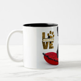 PET-Memorial (Dog Cat) FOTO Collage Geschenk benut Zweifarbige Tasse