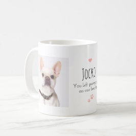 Pet Memorial Drucke auf unserem Herz Doppeltes Fot Kaffeetasse