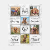 Pet Memorial Einmaliges Foto Collage Fleecedecke (Vorderseite)