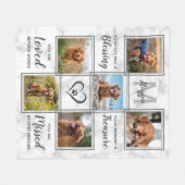 Pet Memorial Einmaliges Foto Collage Fleecedecke (Vorderseite (Horizontal))