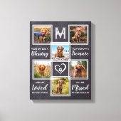 Pet Memorial Einmaliges Foto Collage Leinwanddruck (Vorderseite)