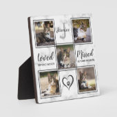 Pet Memorial Einzigartige Cat Foto Collage Fotoplatte (Vorderseite)