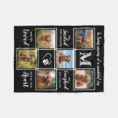 Pet Memorial Elegante Personalisiert 6 FotoCollage Fleecedecke (Vorderseite (Horizontal))
