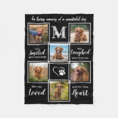 Pet Memorial Elegante Personalisiert 6 FotoCollage Fleecedecke (Vorderseite)