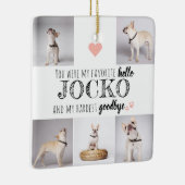 Pet Memorial Favorit Hallo Zitat Keepake Keramikornament (Rechts)