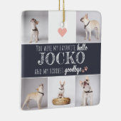 Pet Memorial Favorit Hallo Zitat Keepake Keramikornament (Rechts)