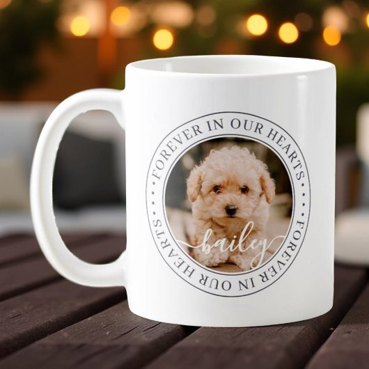 Pet Memorial Forever Hört Elegantes Chic Foto Kaffeetasse