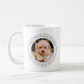 Pet Memorial Forever Hört Elegantes Chic Foto Kaffeetasse (Links)