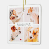 Pet Memorial Forever In Our Hearts Elegant Photos Keramikornament (Links)