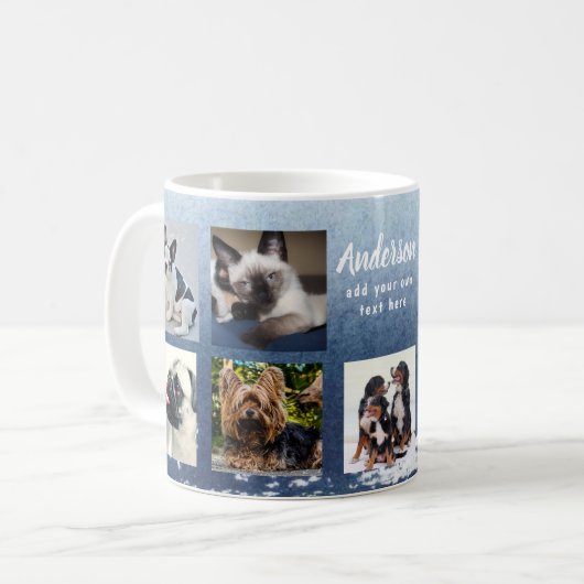 Pet Memorial FOTO COLLAGE Geschenk - TEXT hinzufüg Kaffeetasse (Vorderseite Links)