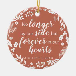 Pet Memorial Foto Personalisiert Feriengrün Keramik Ornament