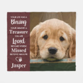 Pet Memorial Geschenk Personalisierten Katzen Hund Fleecedecke (Vorderseite (Horizontal))