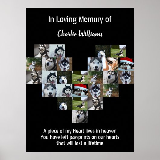 Pet Memorial Geschenk Pet Loss Benutzerdefinierte  Poster (Vorne)
