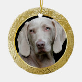 Pet Memorial Gold Foil Frame Photo Keepsake Keramik Ornament (Vorne)