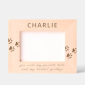 Pet Memorial Hardbye Geätzte Rahmen (Vorderseite)