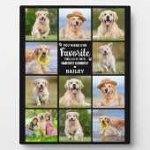 Pet Memorial Hardest Goodbye Dog 11 Foto Collage Fotoplatte (Vorderseite)