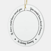 Pet Memorial Horss Loss Beileid Custom 2 Foto Keramik Ornament (Links)