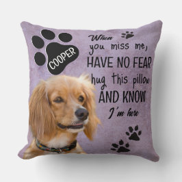 Pet memoriał Hund Foto und Gedicht Kissen