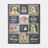Pet Memorial Hund Keepake Beileid Quote Pet Loss  Fleecedecke (Vorderseite)