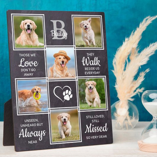 Pet Memorial Hund Keepake Beileid Quote Pet Loss Fotoplatte