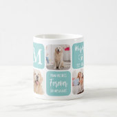 Pet Memorial Hund Loss Moderne Pastel FotoCollage Kaffeetasse (Mittel)