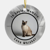 Pet Memorial In Loving Memory Cat Photo Tribute Keramik Ornament (Vorne)