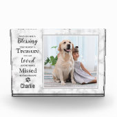 Pet Memorial Keepake Dog Fotoblock (Vorderseite)