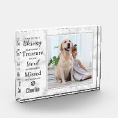Pet Memorial Keepake Dog Fotoblock (Links)