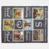 Pet Memorial Keepake Dog FotoCollage Fleecedecke (Vorderseite (Horizontal))