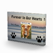 Pet Memorial Keepake Foto Block (Rechts)