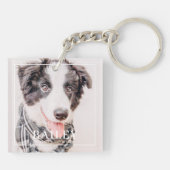 Pet Memorial Keepake für immer in unserem Herz-Fot Schlüsselanhänger (Rückseite)