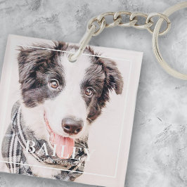 Pet Memorial Keepake für immer in unserem Herz-Fot Schlüsselanhänger