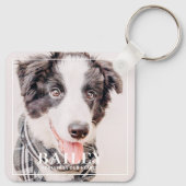 Pet Memorial Keepake für immer in unserem Herz-Fot Schlüsselanhänger (Rückseite)