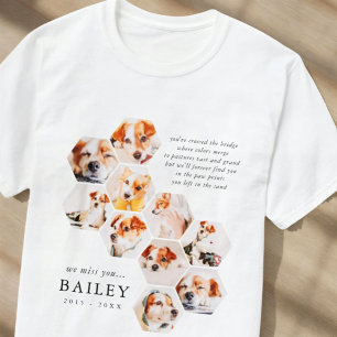Pet Memorial Modern Simple 10 Foto Collage T-Shirt