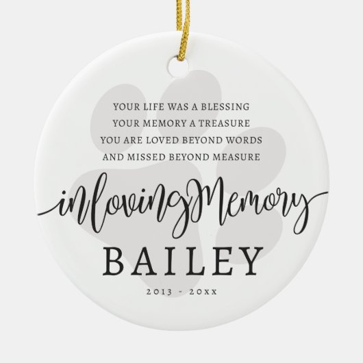 Pet Memorial Moderne Elegante einfache und schicke Keramik Ornament (Vorne)