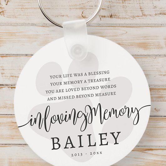 Pet Memorial Moderne Elegante einfache und schicke Schlüsselanhänger