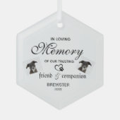 Pet Memorial Ornament - Custom Foto Keepake! Aus Glas (Vorderseite)