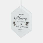 Pet Memorial Ornament - Custom Foto Keepake! Aus Glas (Vorderseite Links)