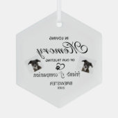 Pet Memorial Ornament - Custom Foto Keepake! Aus Glas (Rückseite)