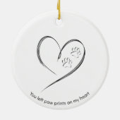 Pet Memorial Ornament Hund Personalisiert (Hinten)