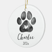 Pet Memorial Pad Print Foto Ornament (Links)